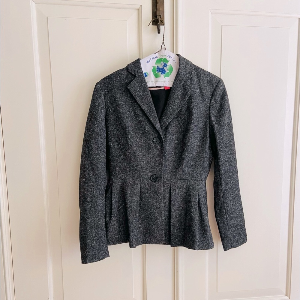 Vince Camuto 0 Petite Peplum Cinched Waist Blazer Suit Jacket